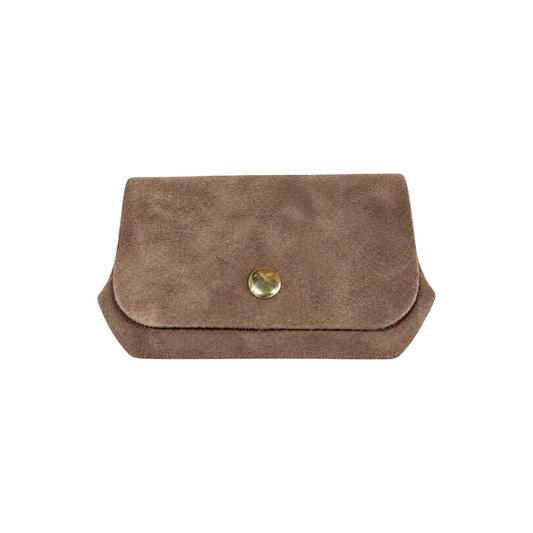 Porte Monnaie Carte Cuir Suède