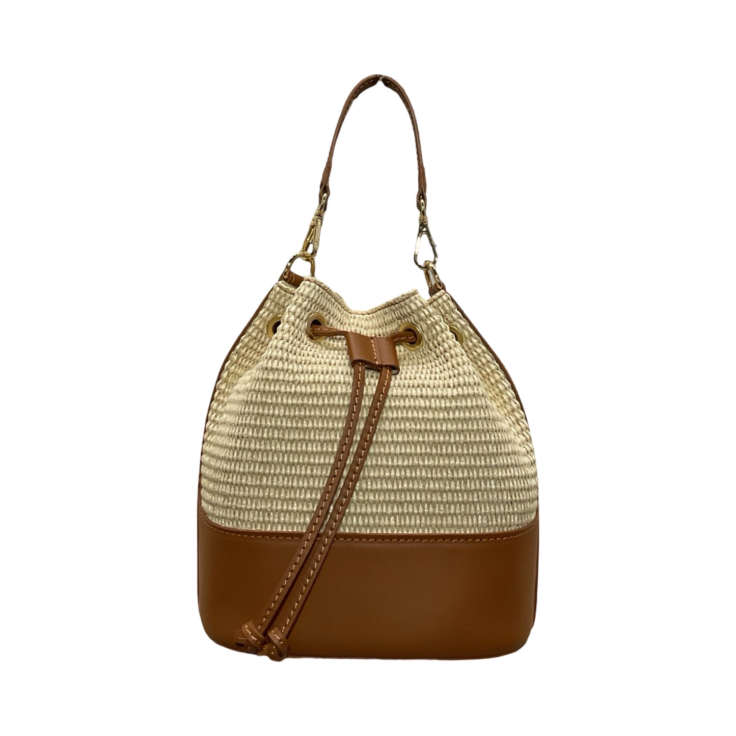 SAC A MAIN BOURSE CUIR RAPHIA GABI