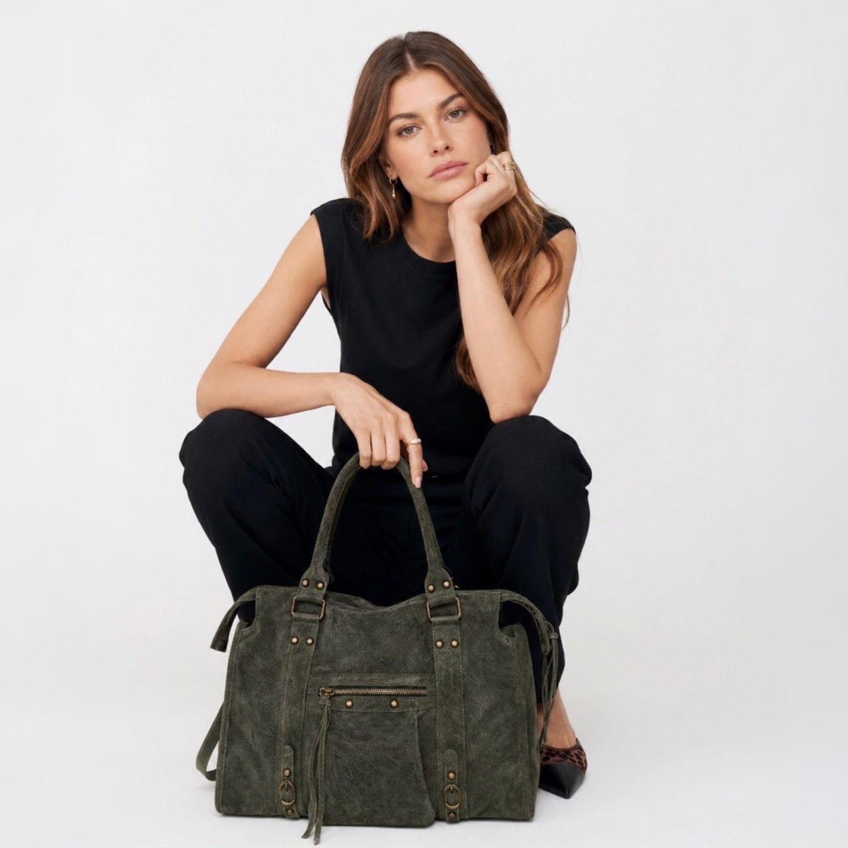 SAC CUIR MATE CAPUCINE L