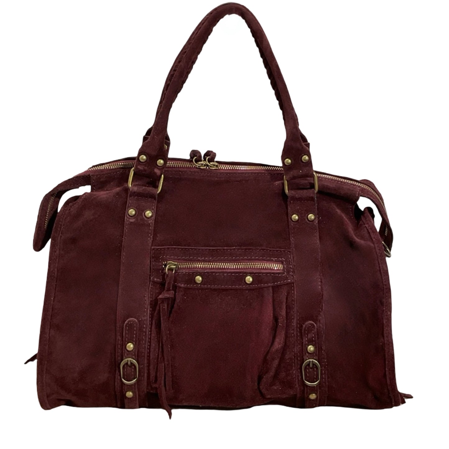SAC CUIR SUÈDE CAPUCINE L
