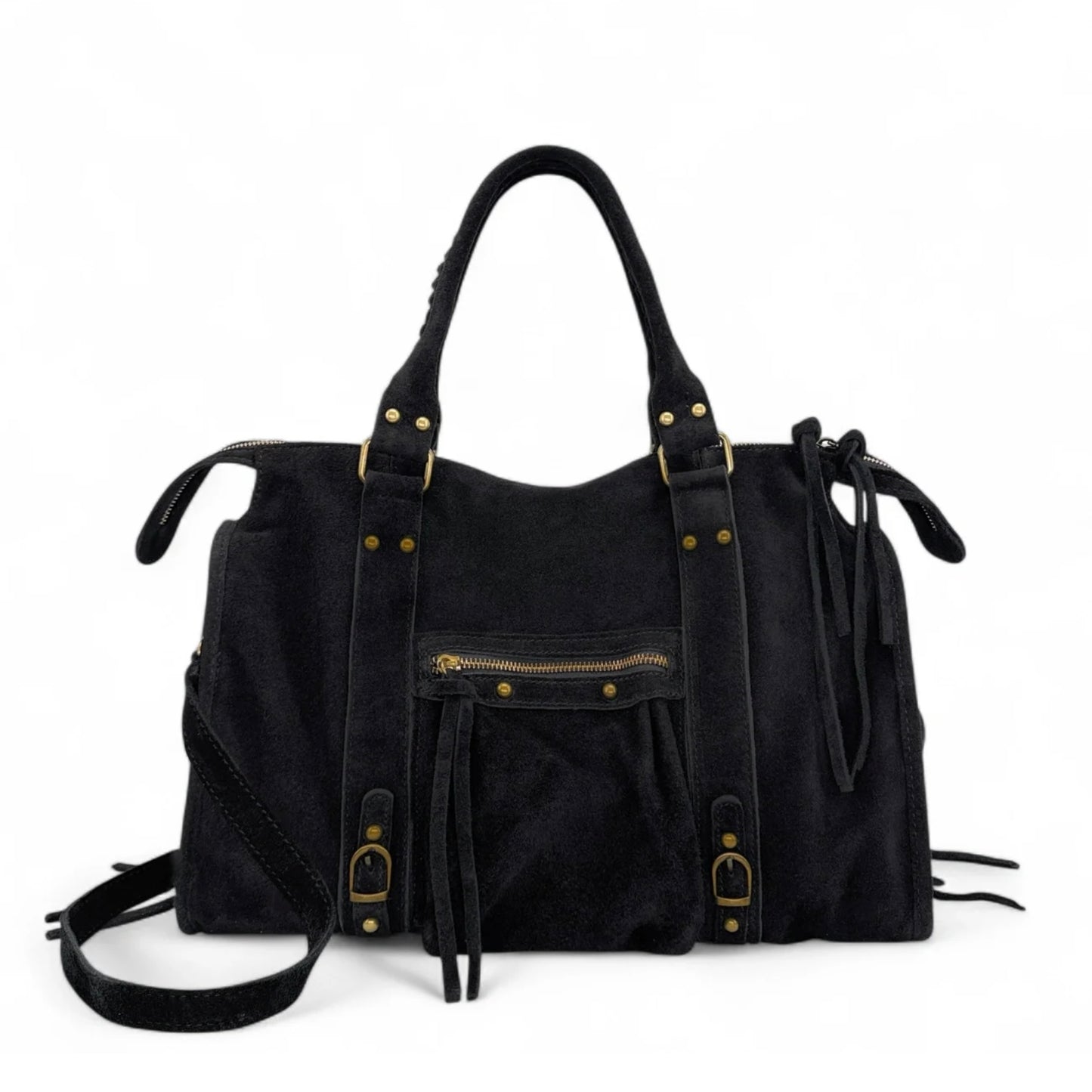 SAC CUIR SUÈDE CAPUCINE L