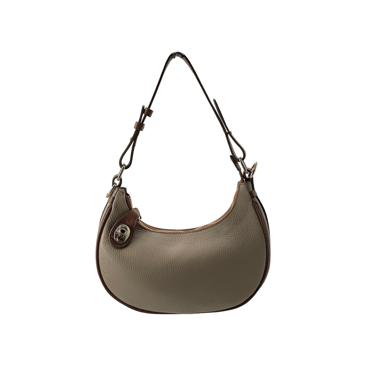 Sac Demi Lune en Cuir Grainé Joel