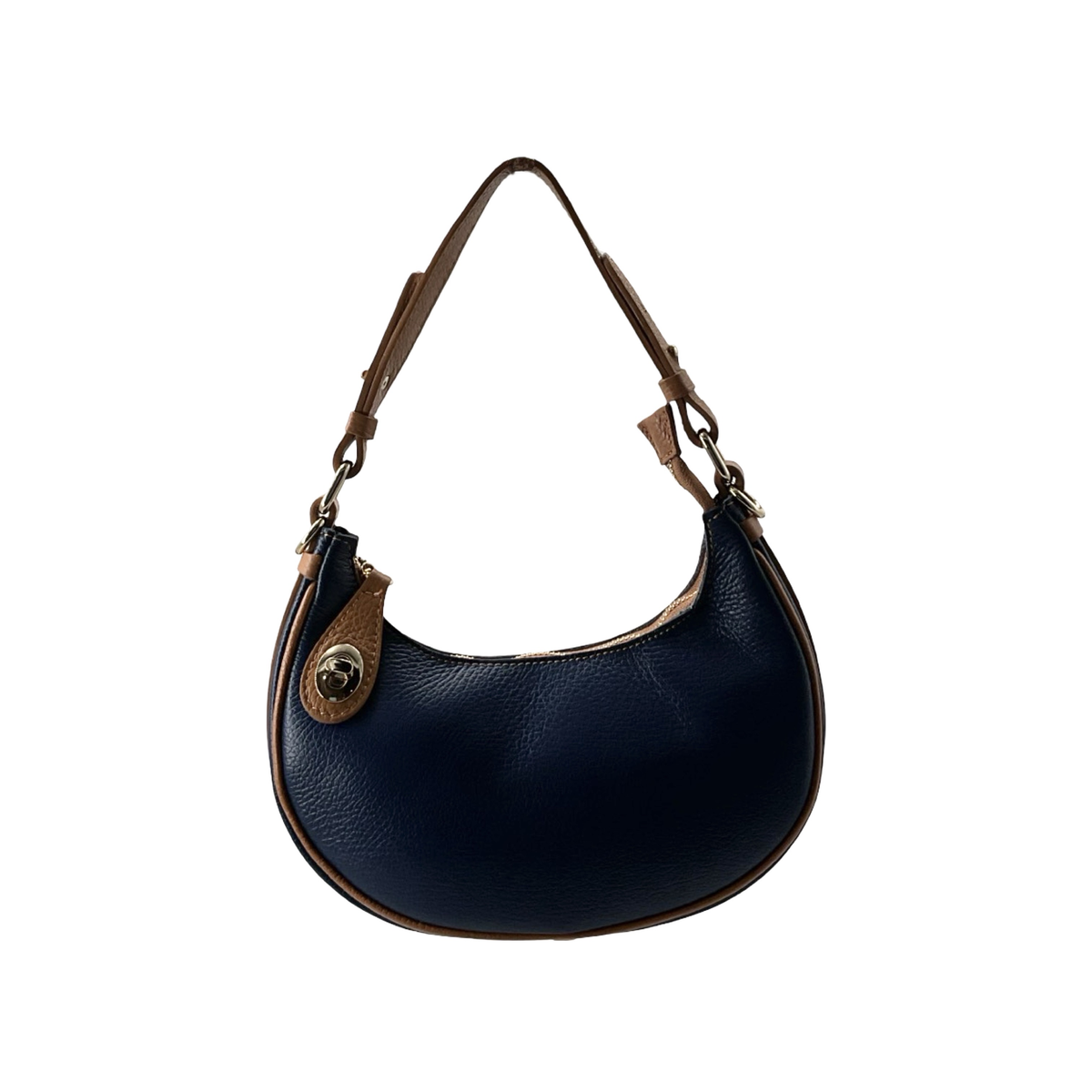 Sac Demi Lune en Cuir Grainé Joel