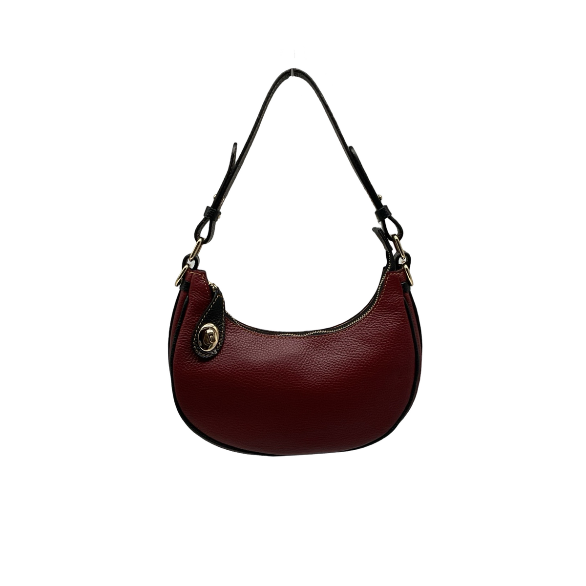 Sac Demi Lune en Cuir Grainé Joel
