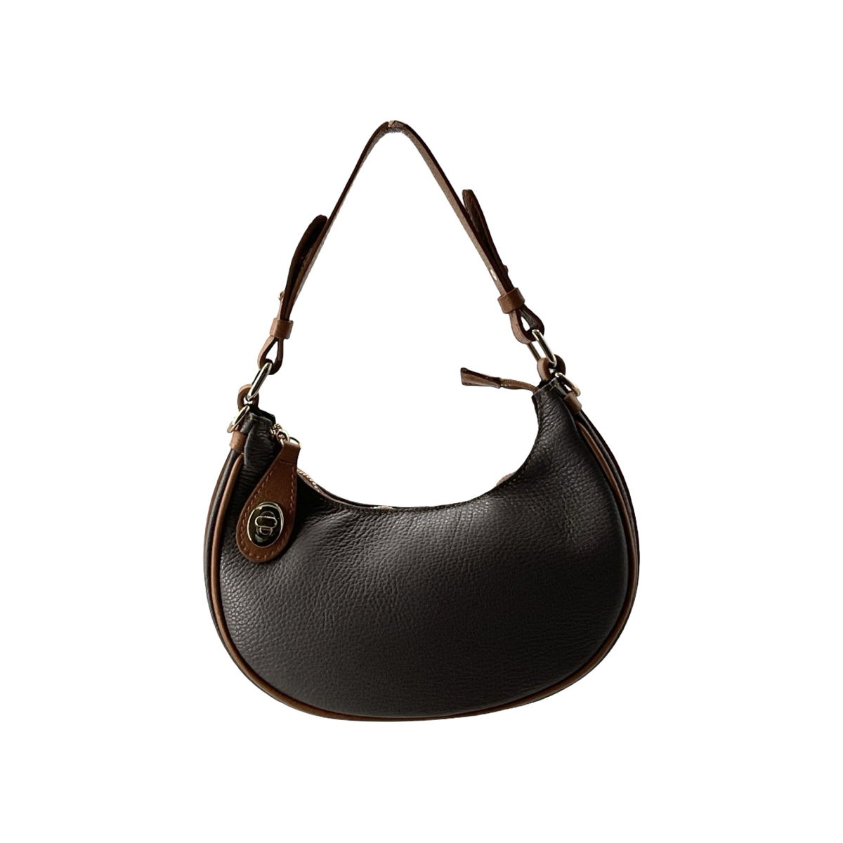 Sac Demi Lune en Cuir Grainé Joel