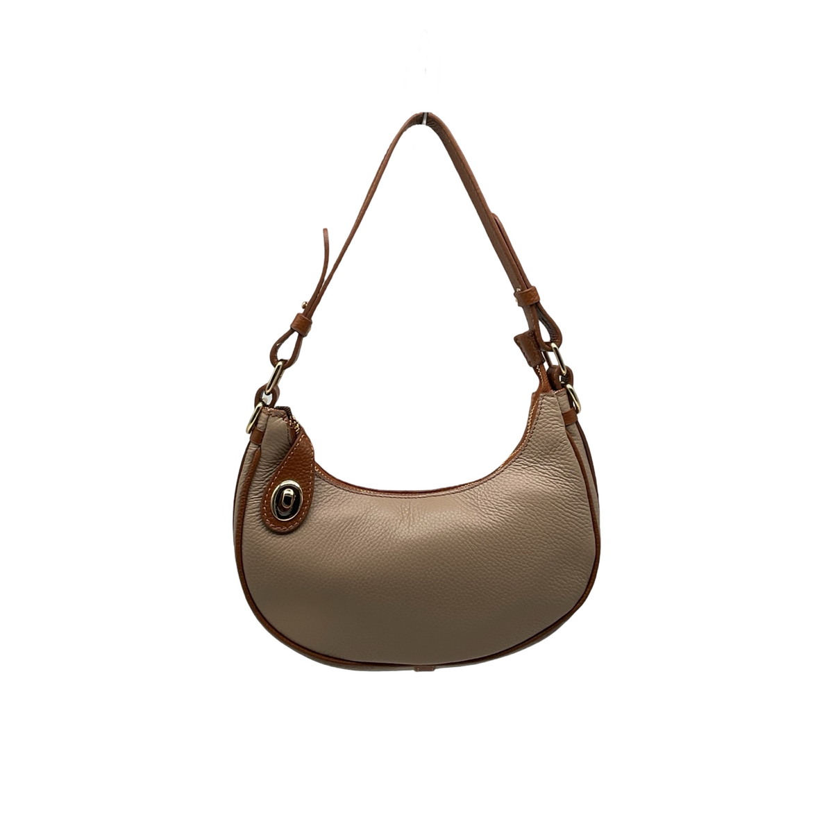 Sac Demi Lune en Cuir Grainé Joel