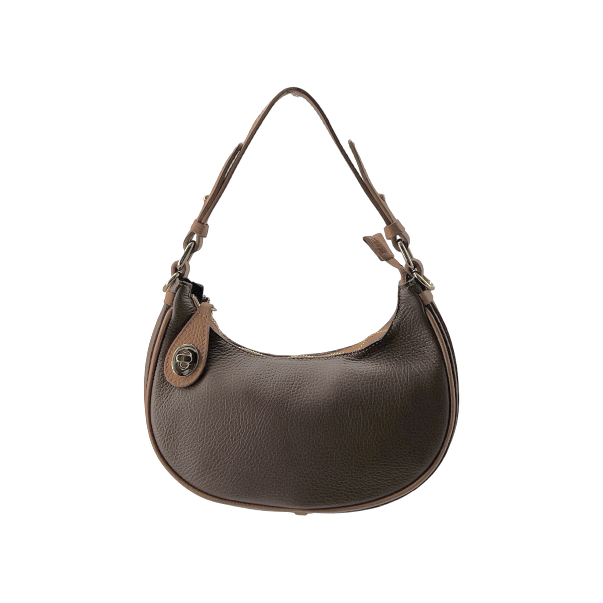Sac Demi Lune en Cuir Grainé Joel