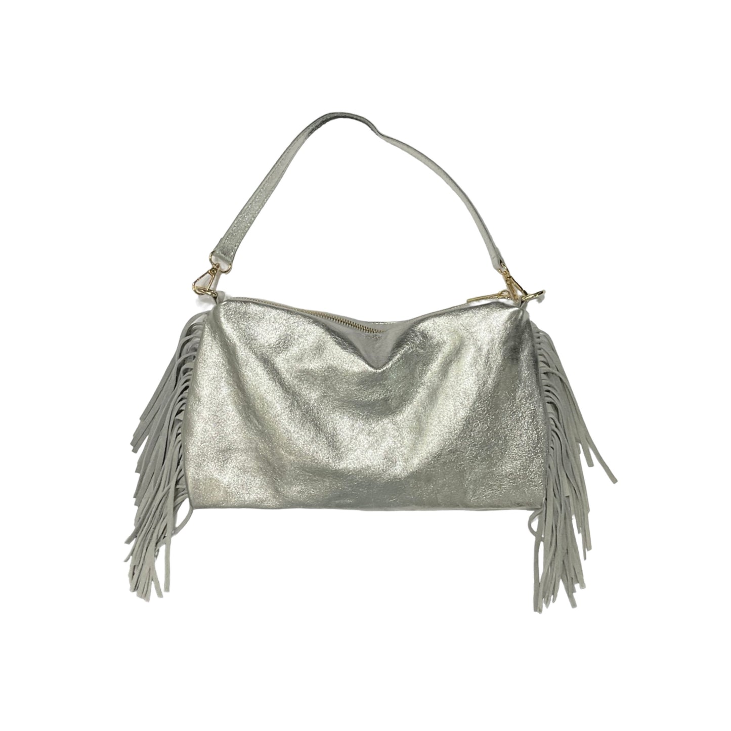 SAC EN CUIR IRISE FRANGE RECTO
