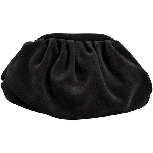 Sac Bourse Plissé en Cuir Suède Chainette