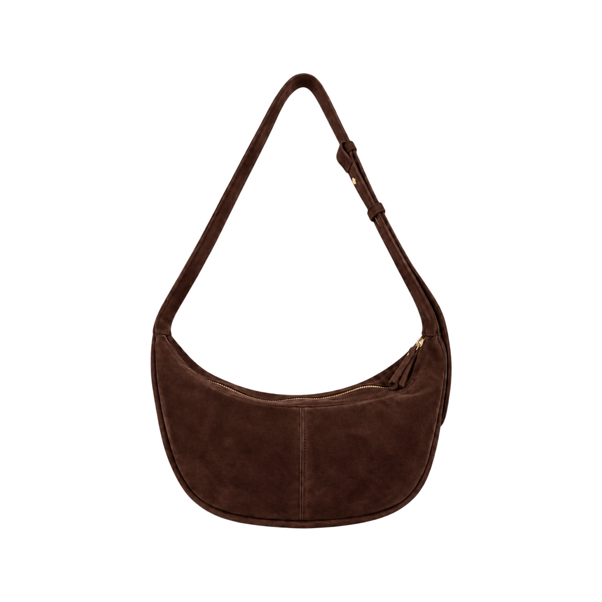 Sac Demi Lune en Cuir Suède