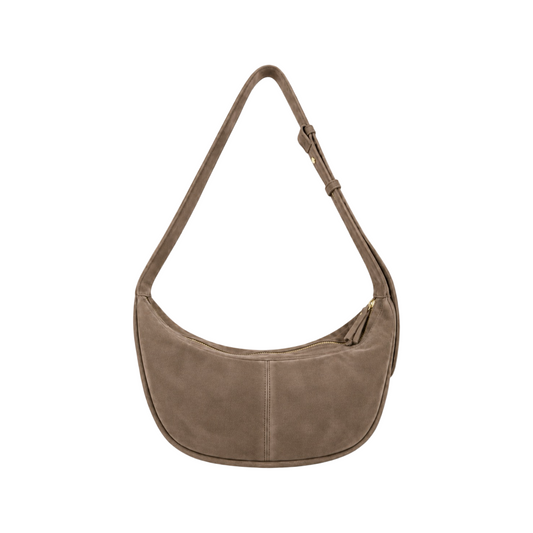Sac Demi Lune en Cuir Suède