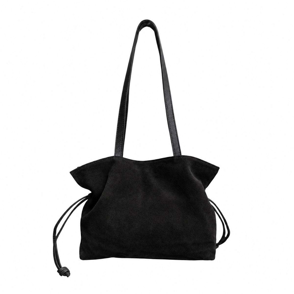 Sac Plissé en Cuir Suède Doona L