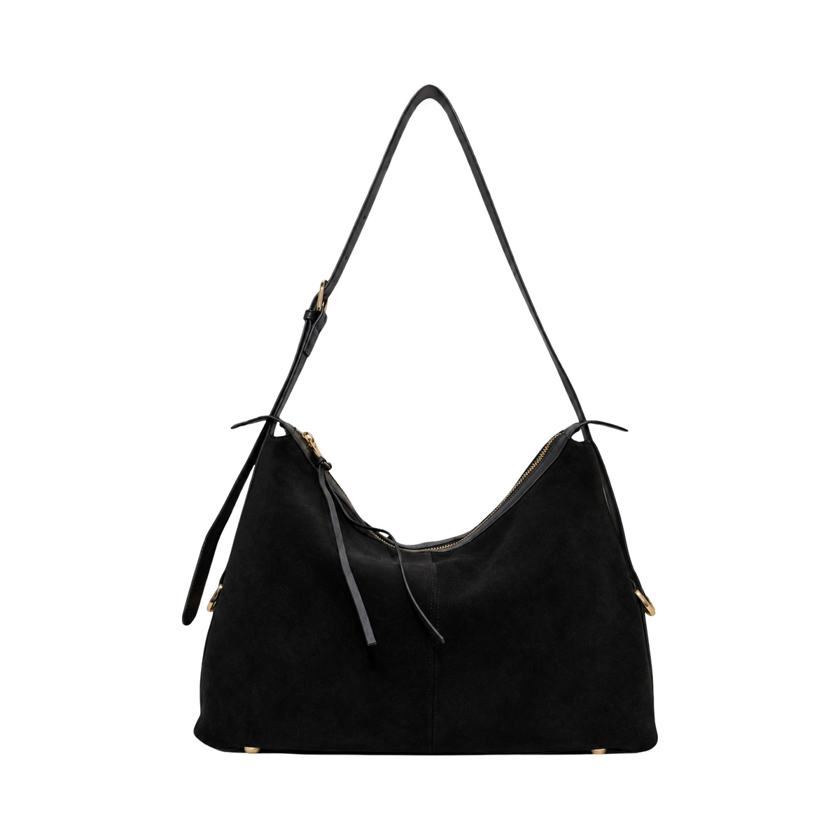 Sac Porté Épaule en Cuir Suède Romane
