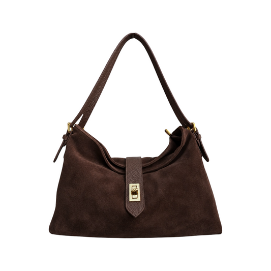 Sac à Épaule en Cuir Suède Alix