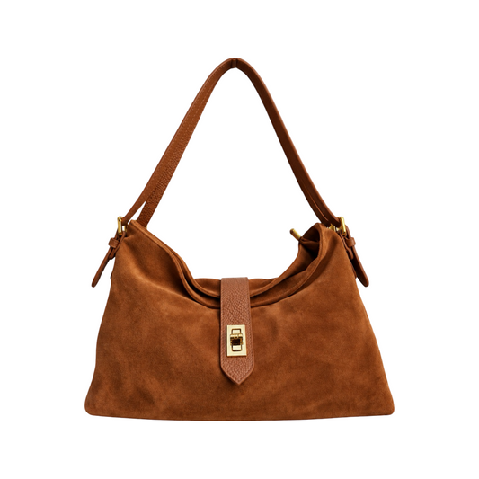 Sac à Épaule en Cuir Suède Alix
