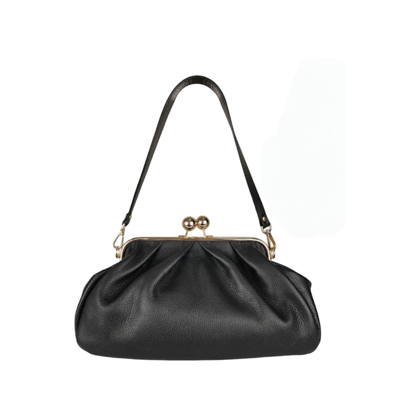 Sac bourse en cuir fermoir clic-clac Meloro M