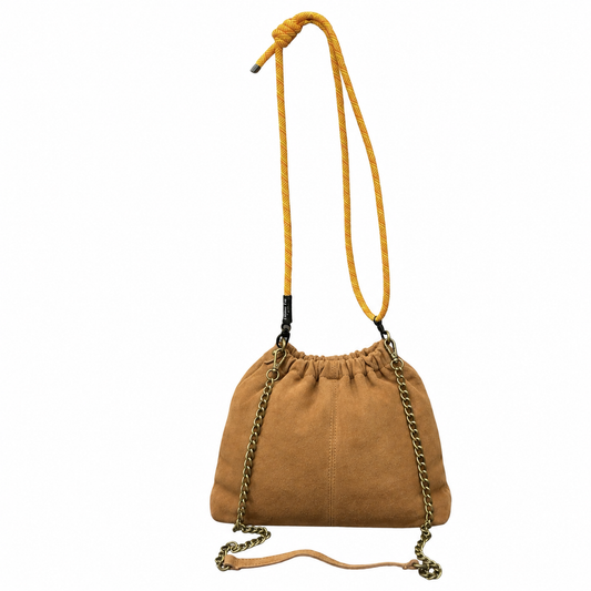 Sac en cuir suède cordon Plissa L