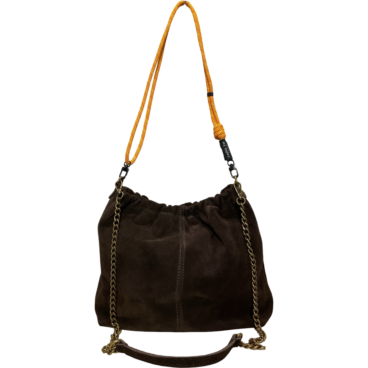 Sac en cuir suède cordon Plissa L