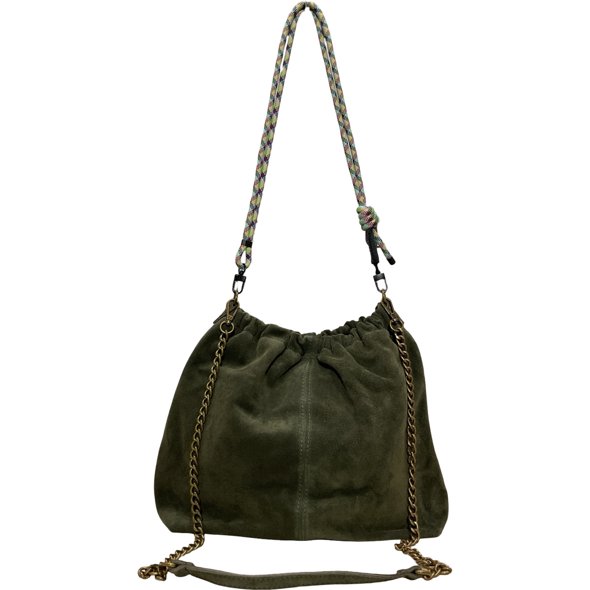 Sac en cuir suède cordon Plissa L