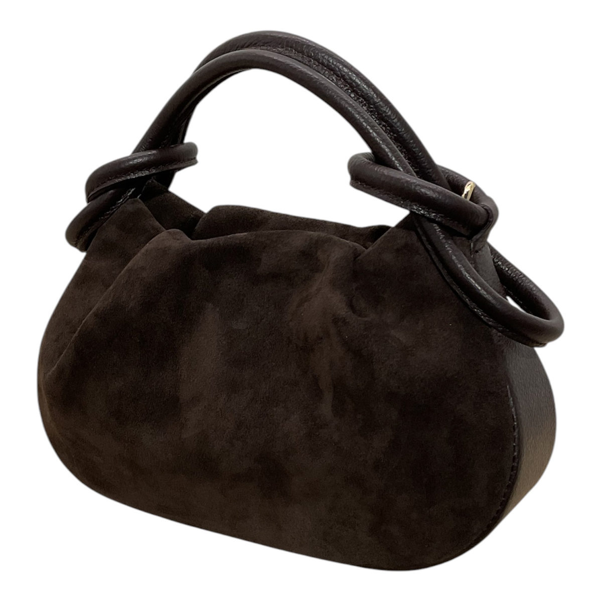 Sac en Cuir Suède et Grainé Nœud Bimatière