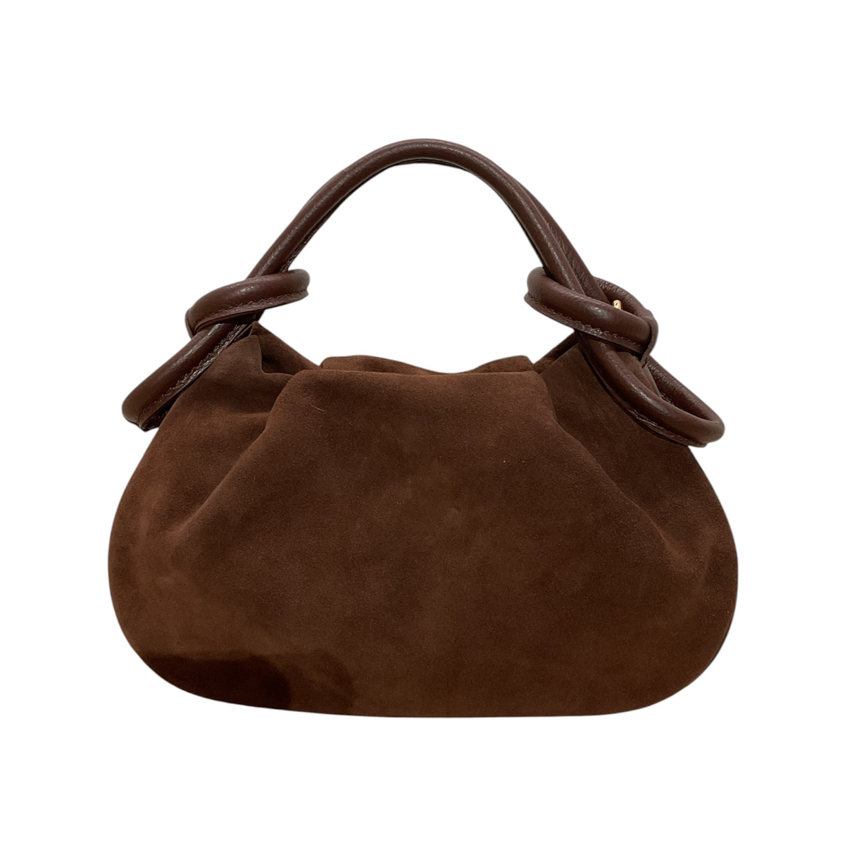 Sac en Cuir Suède et Grainé Nœud Bimatière