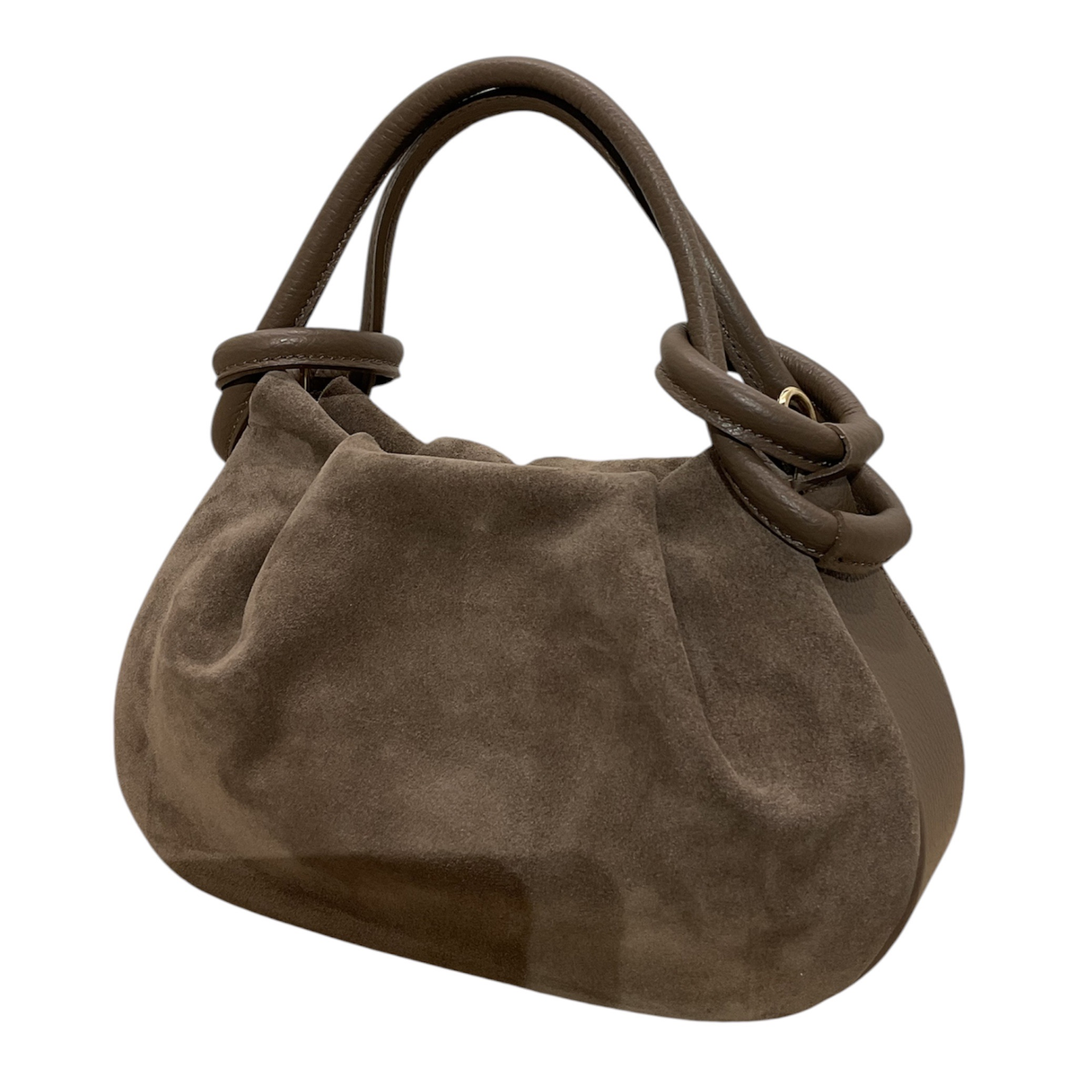 Sac en Cuir Suède et Grainé Nœud Bimatière