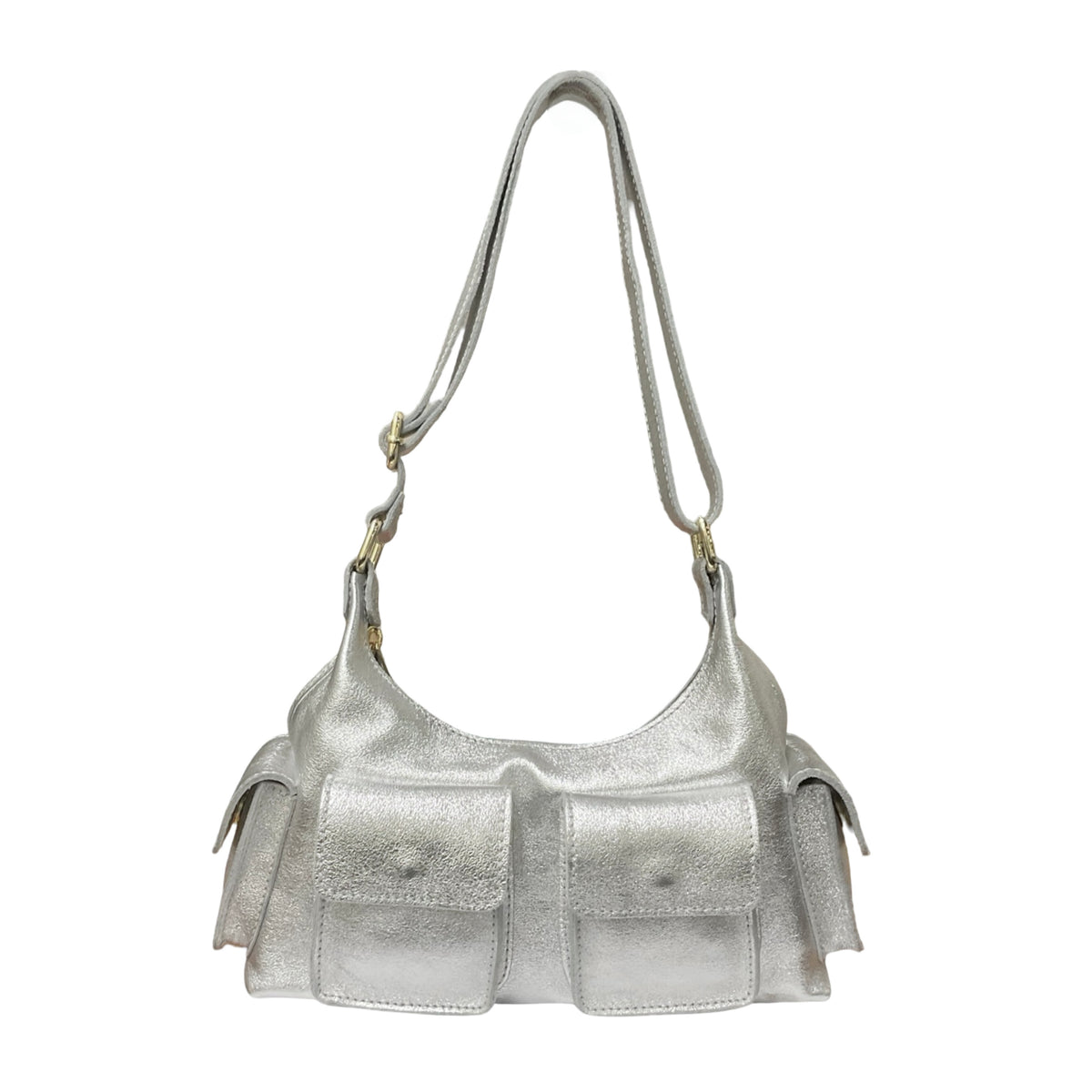 Sac à main dollar multipoches avec ses quatre poches extérieures idéales pour garder vos essentiels à portée de main.

Dimension : 30CM X 13CM X 11CM
Référence : LV019
Matière : Cuir de vachette suédé
Doublure : Textile
Détail : 4 poches
Fabriqué en Italie
Porté: épaule et bandoulière 

Existe en cuir grainé ou suède.