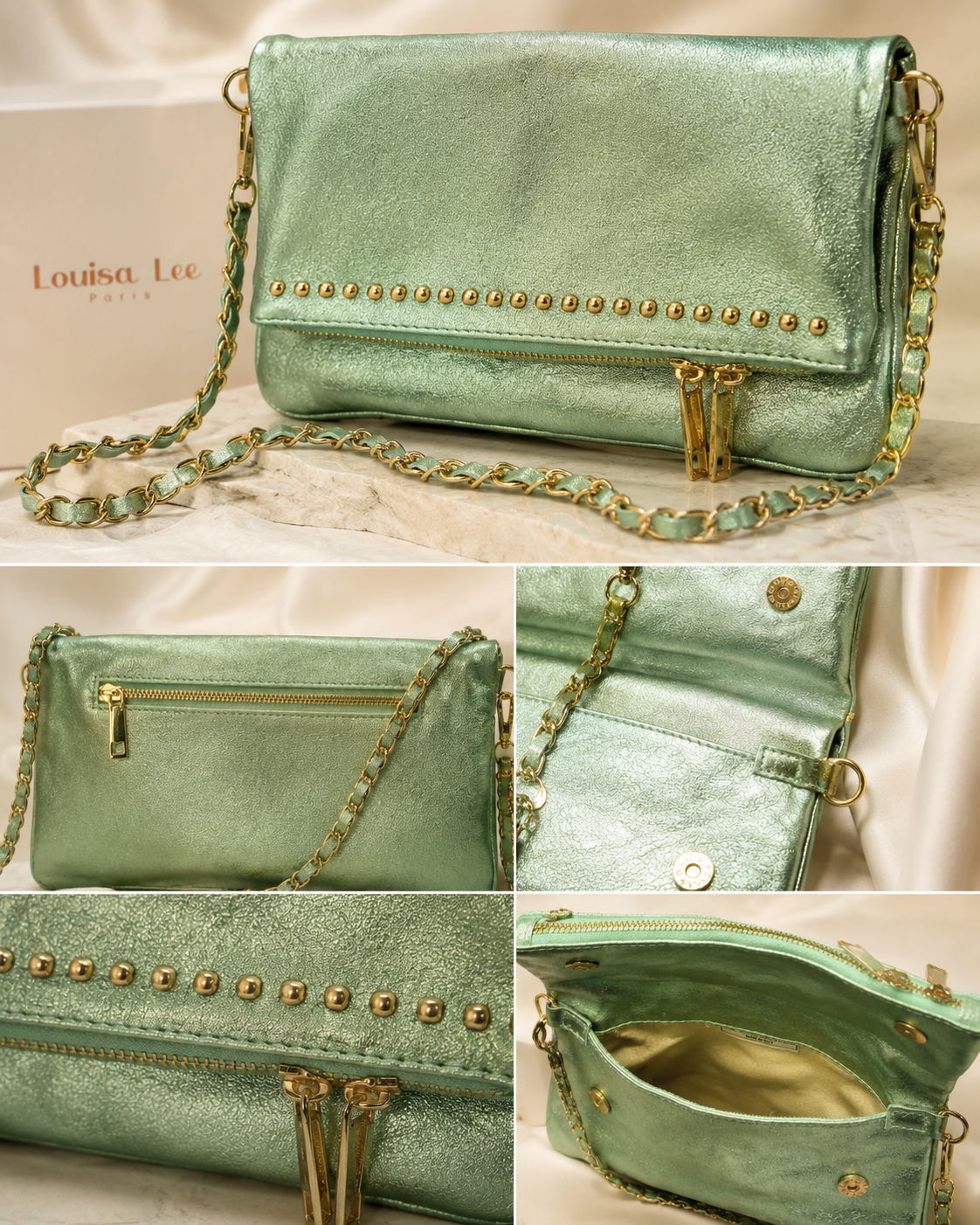 POCHETTE CUIR IRISE MEDIUM