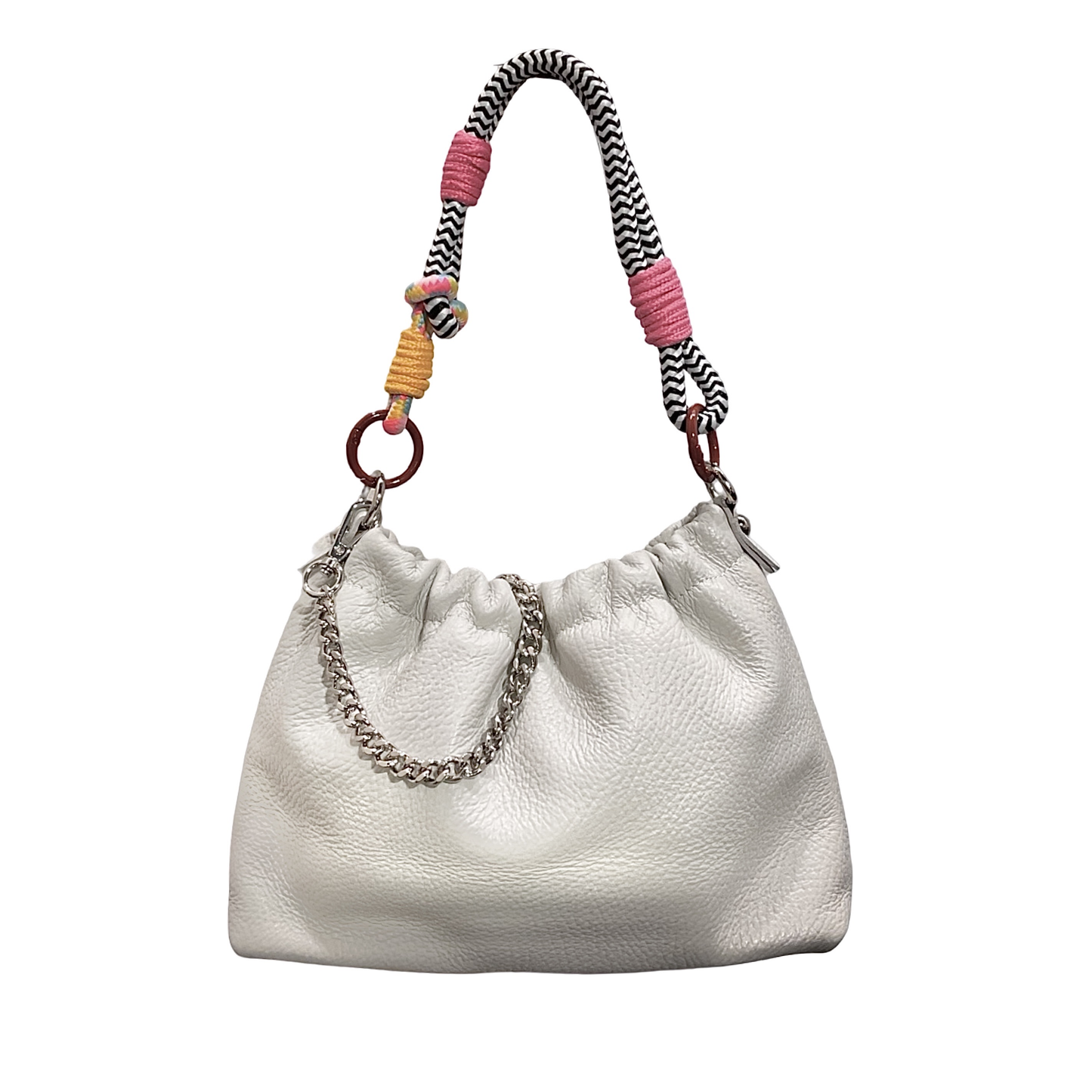 Sac cuir grainé cordon Plissa S
