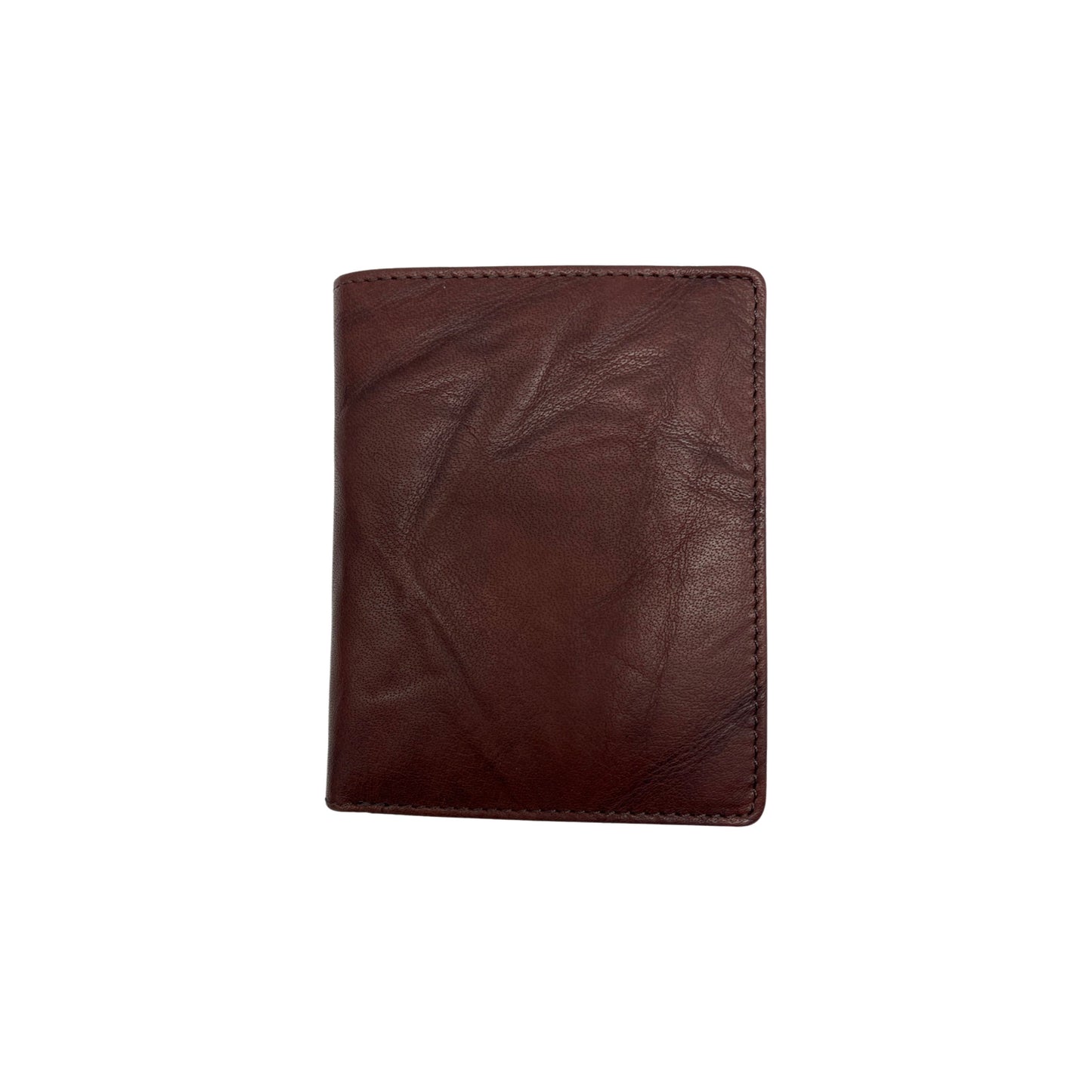 PORTE FEUILLE CUIR SAUVAGE LAURENT MARRON