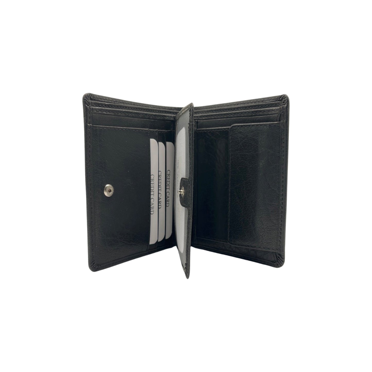 SAUVAGE LAURENT BLACK LEATHER WALLET 