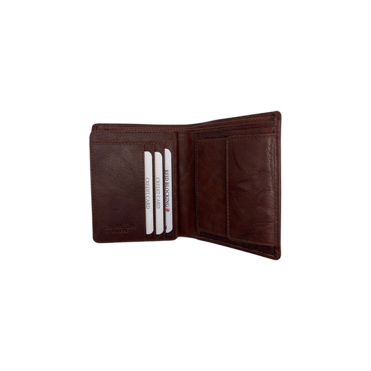 LAURENT BROWN WILD LEATHER WALLET 