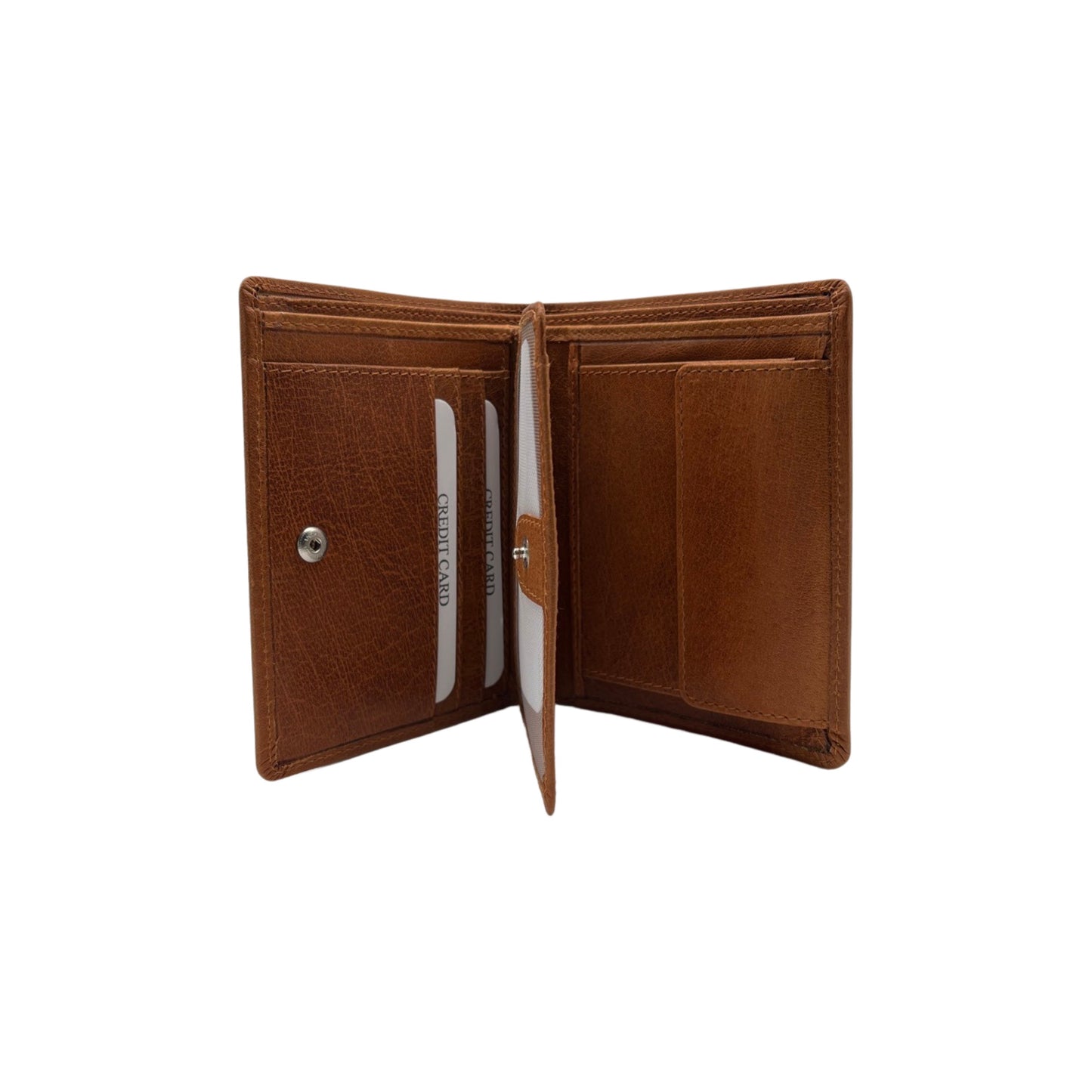 PORTE FEUILLE CUIR SAUVAGE LAURENT CAMEL