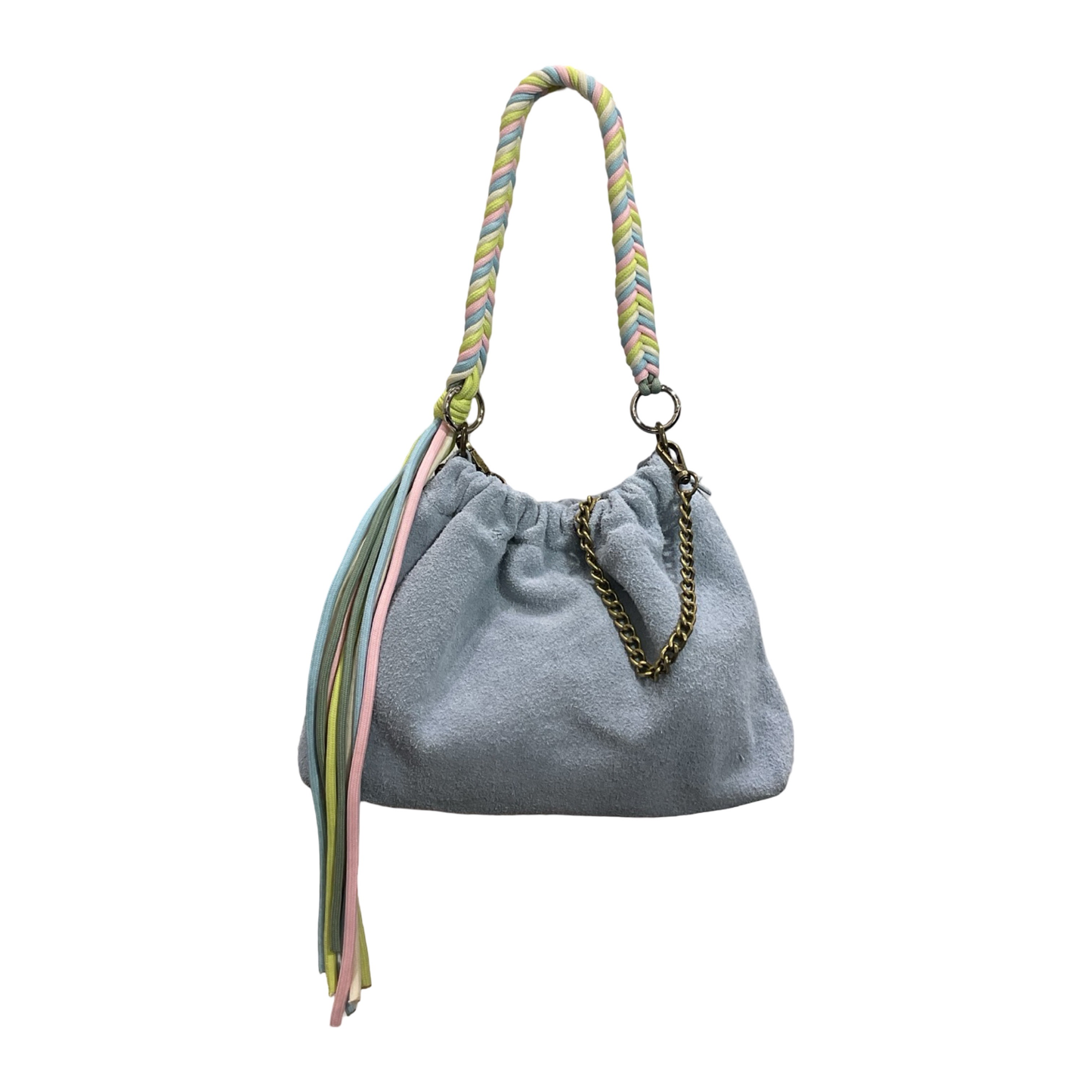 Sac cuir suède cordon Plissa M