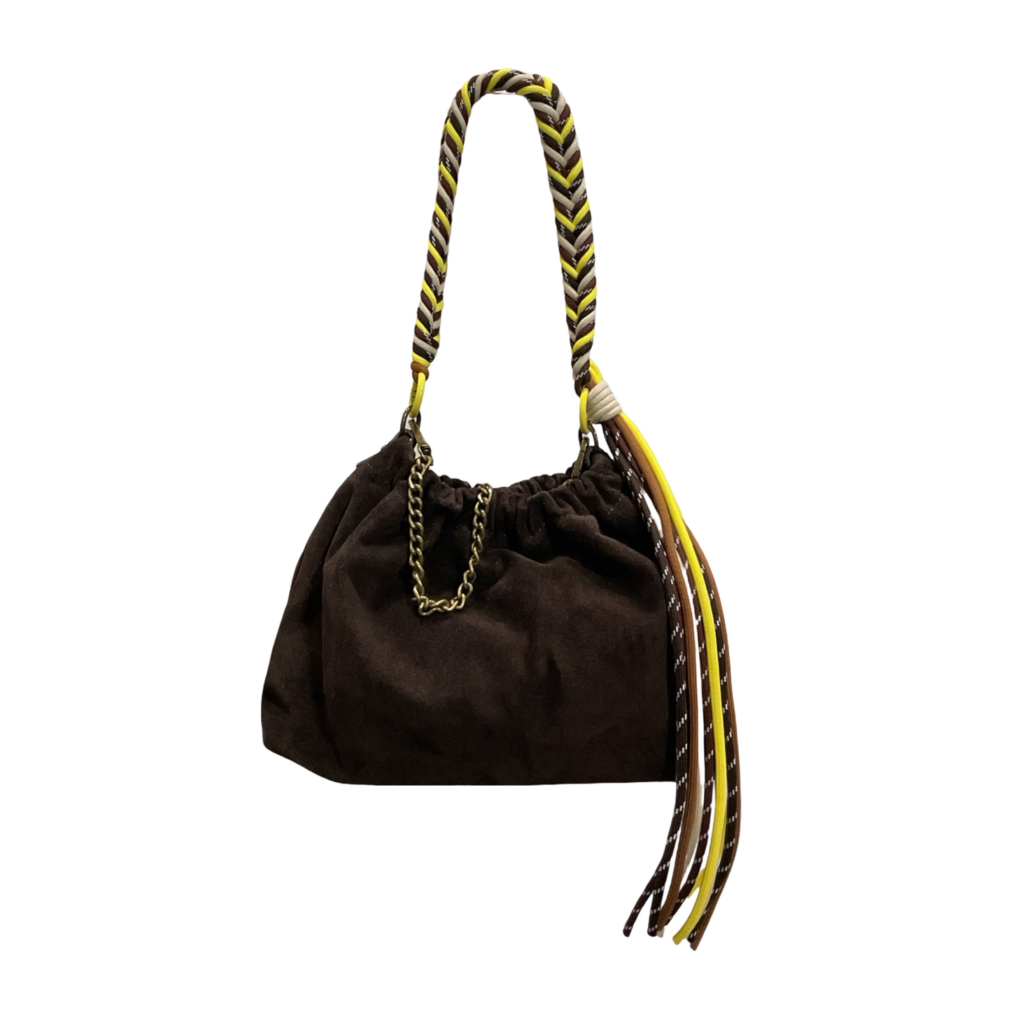 Sac cuir suède cordon Plissa M