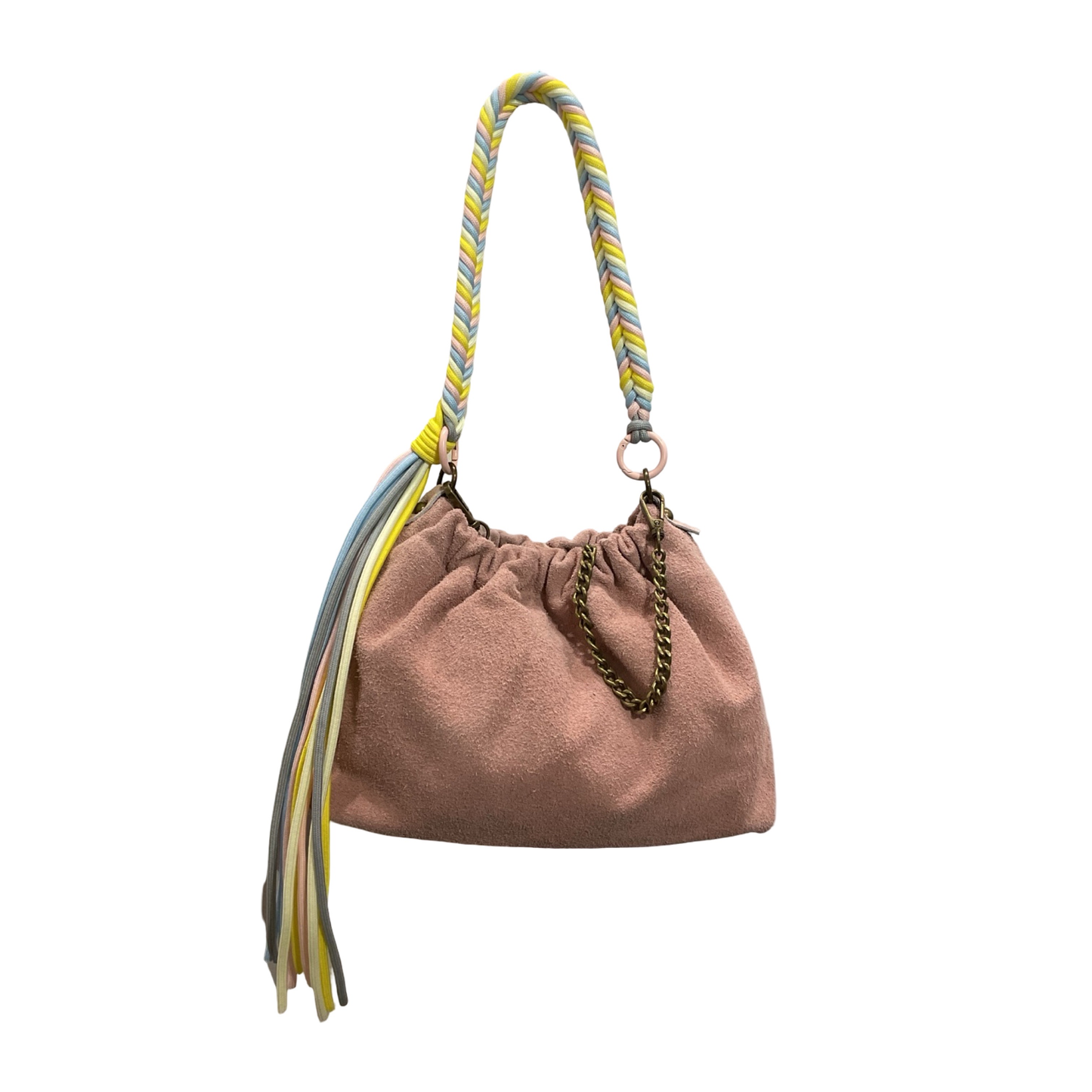 Sac cuir suède cordon Plissa M