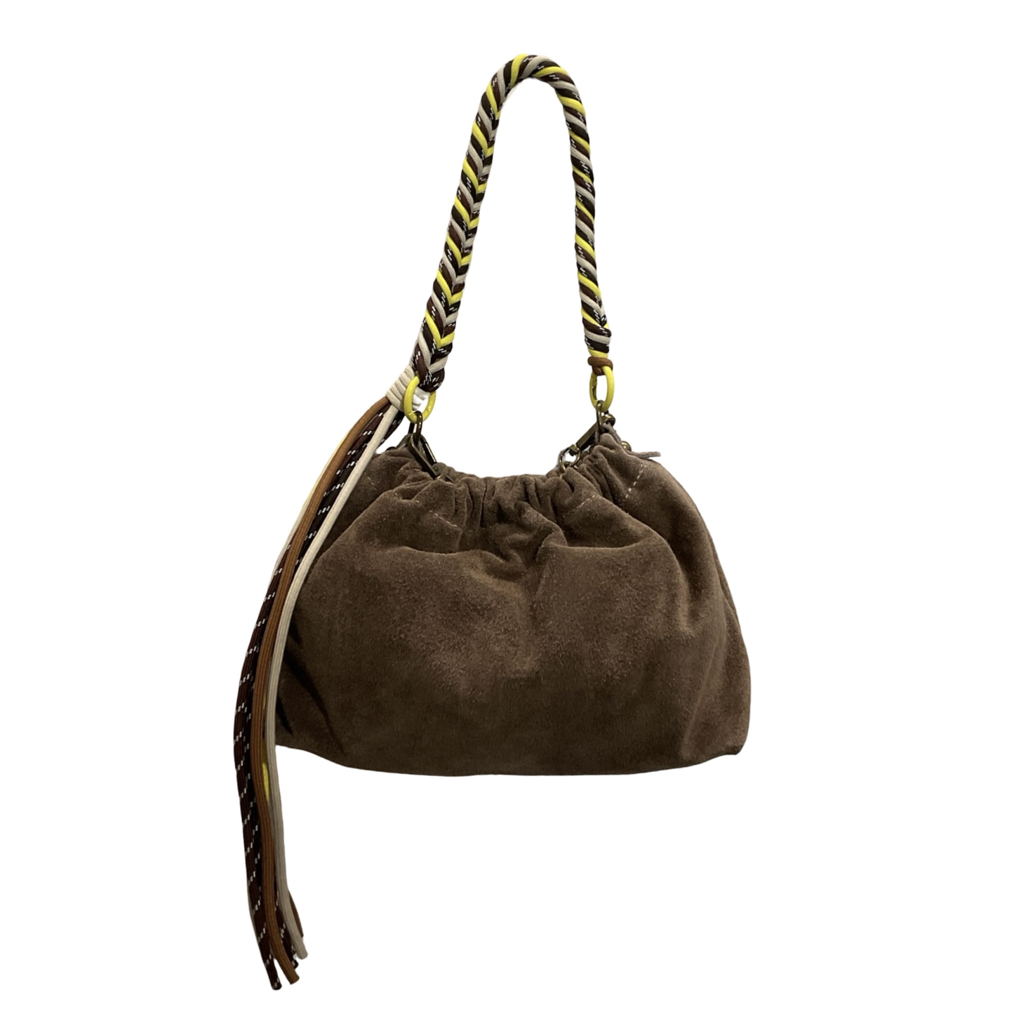 Sac cuir suède cordon Plissa M