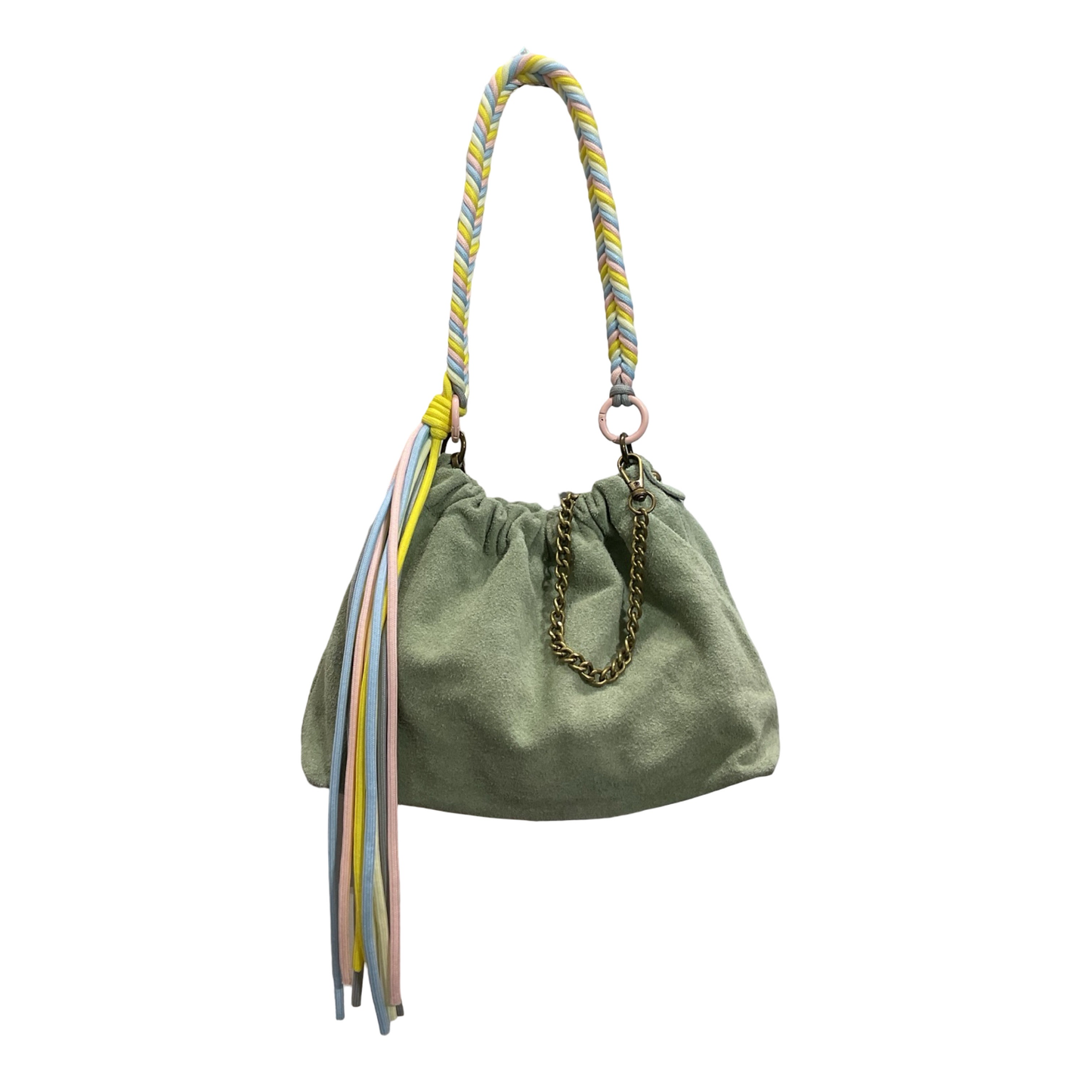 Sac cuir suède cordon Plissa M