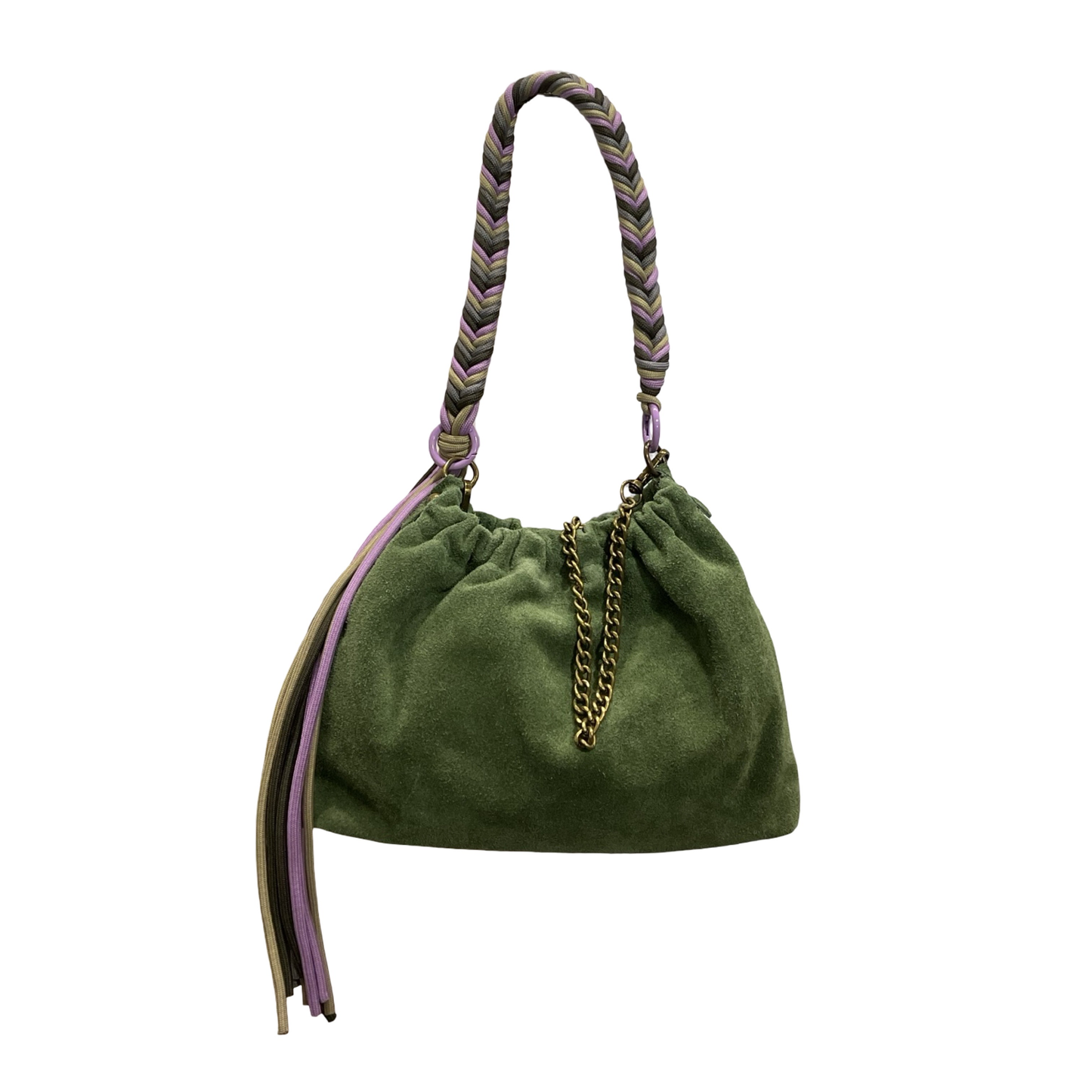 Sac cuir suède cordon Plissa M