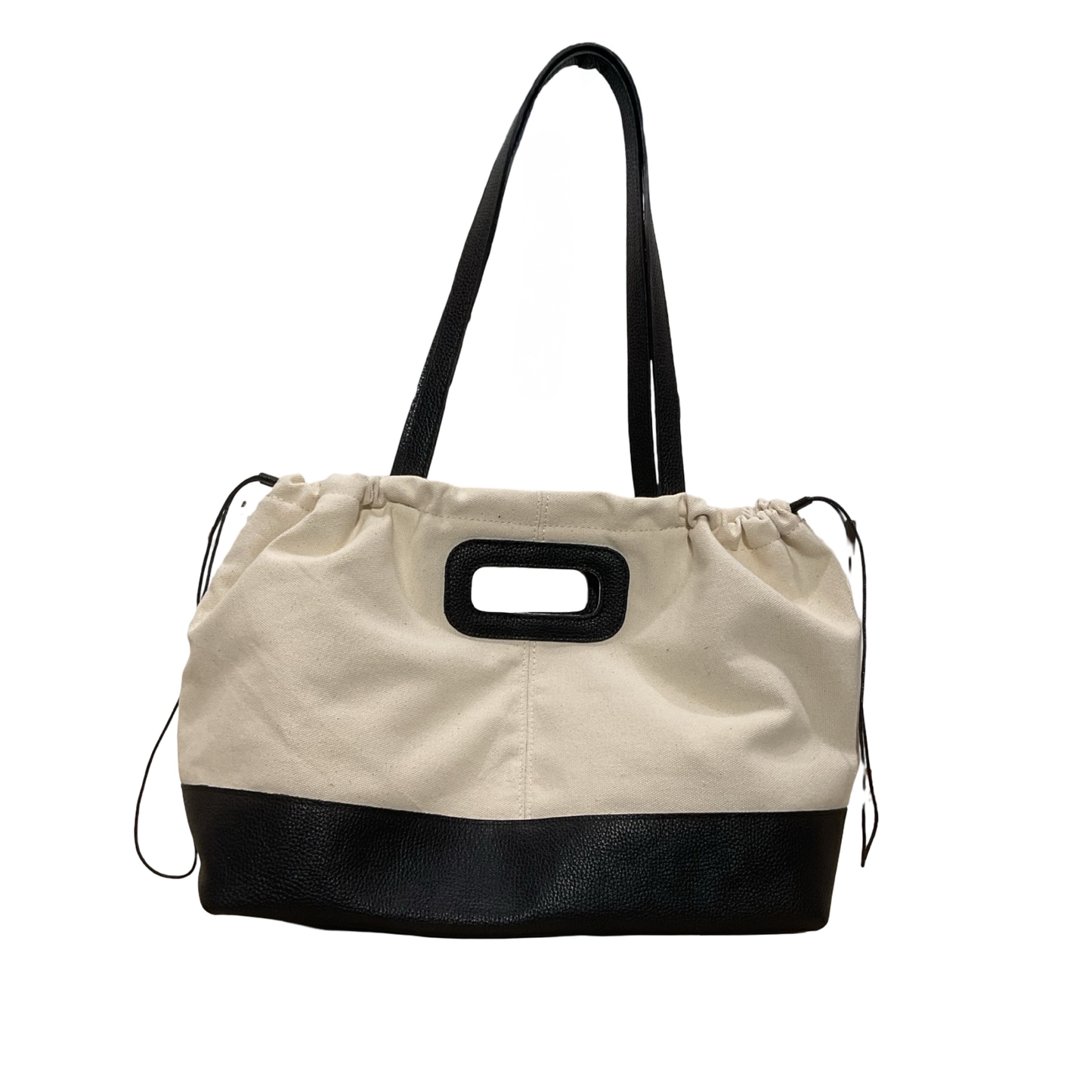 Sac Cabas Toile Garni Cuir Alma