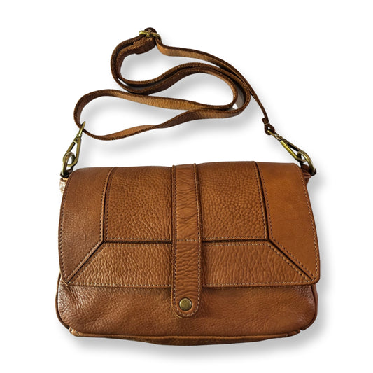 PAOLA CAMEL WASHED LEATHER BAG