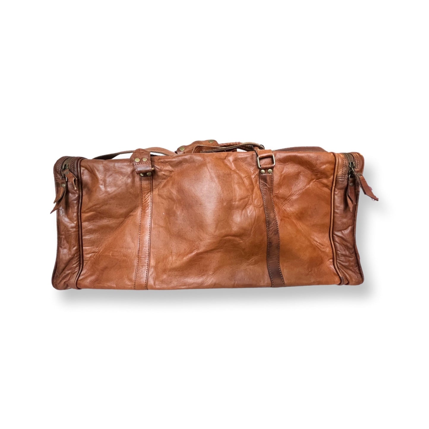 Sac de voyage Week-End en cuir 60 cm Naturel - Louisa Lee