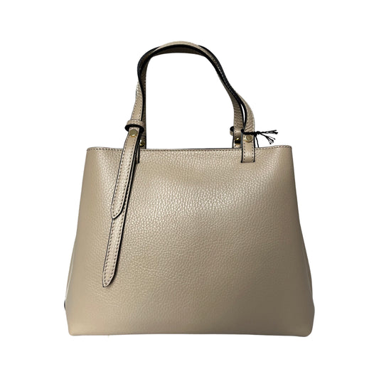 BEIGE HANDTASCHE AUS CHIARA-SAMENLEDER