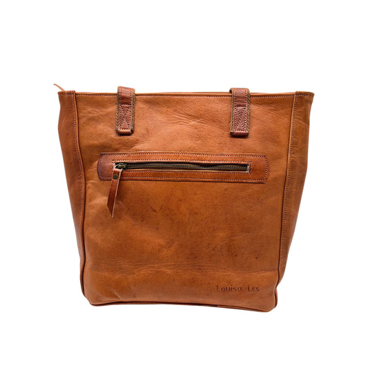 INDIRA genuine goat leather shopping bag 