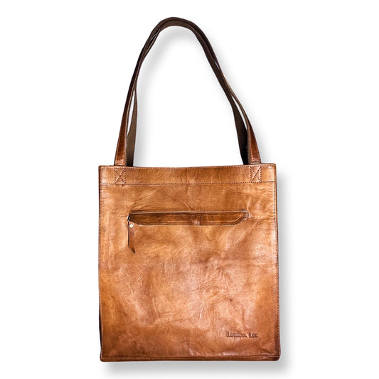 KRISHNA genuine goat leather shopping bag