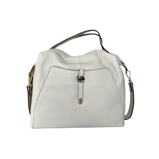 SARA BEIGE HANDTASCHE AUS genarbtem Leder